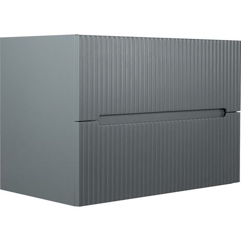 Mobile sotto lavabo sospeso 80 cm a righe Grigie - PAVANI