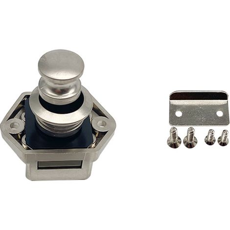 ensemble de verrouillage à bouton-poussoir (ABS sans clé) pour porte-fenêtre, porte de garage, placard, camping-car, tiroir de caravane, voiture, caravane (1/5)