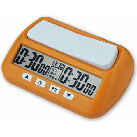 Horloge d'échecs professionnelle jeu de société électronique compétition compteur horaire compte à rebours Compact,Jaune (1/5)