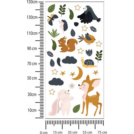 Adesivi per bambini Animali della foresta 75x150cm (1/2)