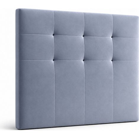 Home Heavenly® - Cabecero cama tapizado OLSON, acolchado para cama individual o matrimonial, no incluye herrajes 105 cm Color: Gris (1/5)