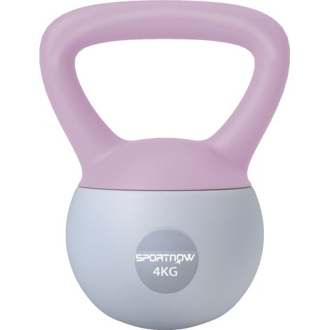 (4KG, Purple and Grey) SPORTNOW Kettlebell with Non-Slip Handle (1/5)