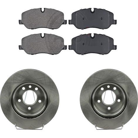 KIT FRENI ANTERIORI compatibile con LAND ROVER DISCOVERY III (L319) , IV (L319) - DISCHI + PASTIGLIE OEM: FDB1615 / 17719 /SOSTITUZIONE DIRETTA/BASSA POLVERE/SILENZIOSO (1/5)