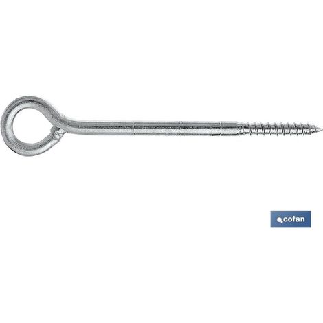 Ancrage d'échafaudage 12 mm x 90 mm en acier zingué, idéal pour le béton et la brique.