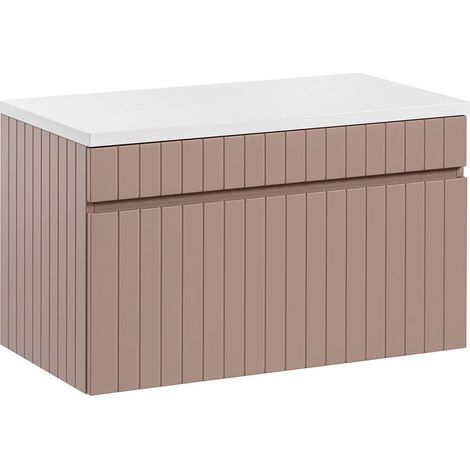 Mobile bagno senza lavabo Zelie rosa 80cm (1/5)