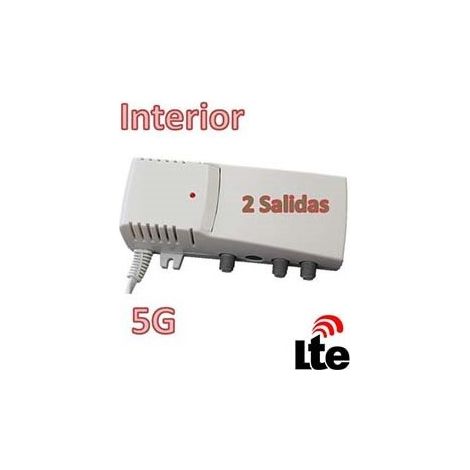 FPLUS amplificador ant.int lte 5g , Amplificador DE Vivienda Interior , 2 Salidas con Filtro para EL 4G (LTE)