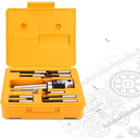 Adaptateur d'arbre MT4-M16, queue conique F1-12, tête d'alésage 50 mm, jeu de 9 barres d'alésage 12 mm (1/5)