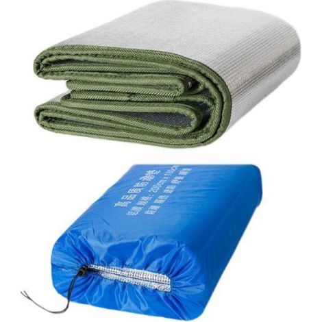 Tapis de sol camping,Polymères Isolants Imperméables pour Pique-Nique,pour Tente,Camping,Plein Air,Épais,Domestique- 200 x 200cm (1/4)