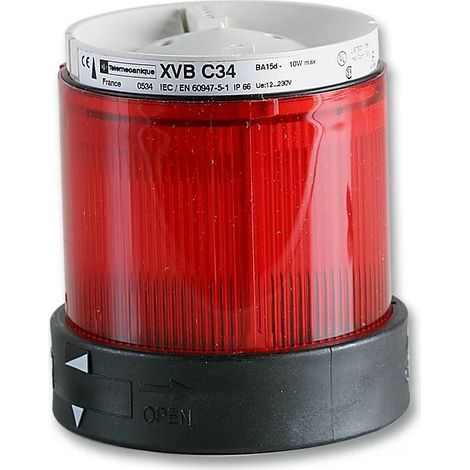Telemecanique XVBC34 Red element fixed light Ba15d 10W max