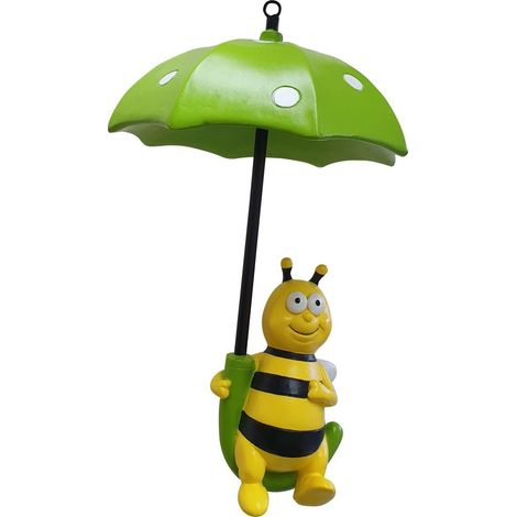 Figurendiscounter Biene Regenschirm 23x15x15cm Polyresin wetterfest Dekofigur