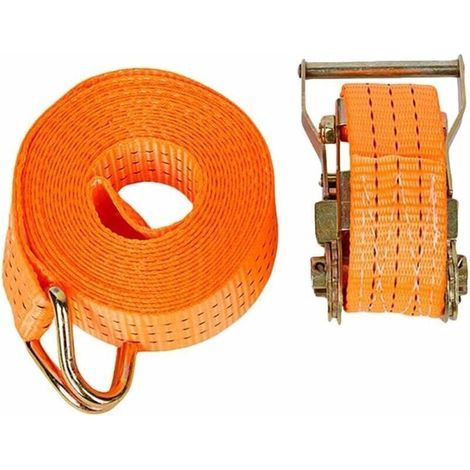 Sangles à cliquet,Sangles d'arrimage 5M x 50mm pour classé 5000 kg Convient pour les camions, les entrepôts (1/4)