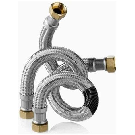 Flexible sanitaire/chauffage Inox Øintér.26mm - Mâle/Femelle 1" - 600mm - EXTRA TWIST