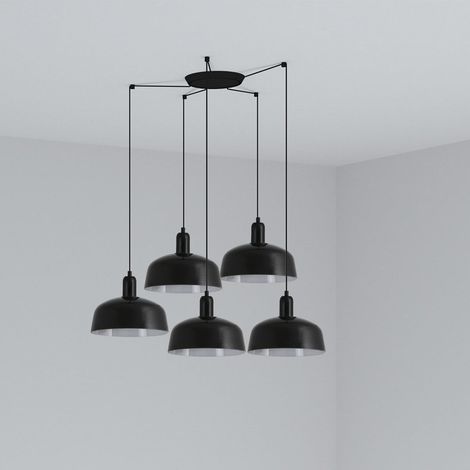 TATAWIN M Hängelampe 5 Lichter Schwarz 20340-120-5L