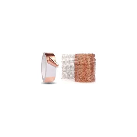Lot de 2 rubans de cuivre 30 mm x 30 m - Film de cuivre - Ruban adhésif anti-limaces - Protection contre les limaces et les parasites - Crezuo