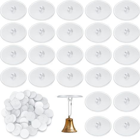 60 Pièces Crochets de Plafond Adhésif, Crochets Adhesifs Transparent pour Accrocher des Décorations Lumineuses, Salle de Bain, Cuisine, Plafond (1/5)
