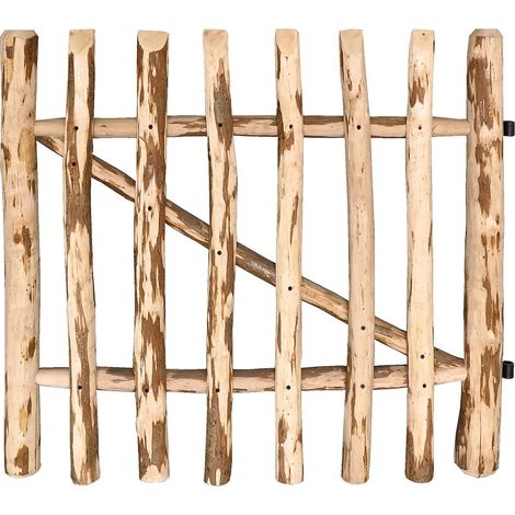 Natur-Gartentor Haselnussholz Lattenabst. 7-8 cm 1000x900 mm