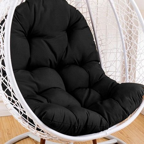 Coussin de rechange imperméable et capitonné pour chaise, fermetures éclair épaisses, coussins d'assise moelleux en forme d'œuf, coussins de chaise résistants pour hamacs et balancelles d'intérieur et (1/4)