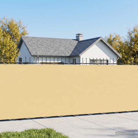 vidaXL Balcony Privacy Screen 1.8 x 25 m Fabric with PU Coated Beige (1/5)