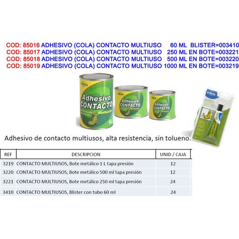 UNECOL Adhesivo de Contacto Multiuso 1000ml en bote