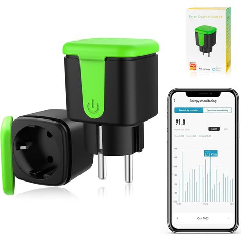 Tuya EU 16A WiFi Smart Outdoor Waterproof Power Outlet Smart Living with Alexa Google Home Control (1/5)