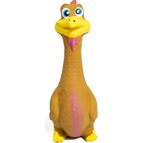 Jouets de poulet en Latex résistant aux morsures, meulage des dents, dessin animé mignon chien interactif grinçant pour fournitures pour animaux de compagnie marron (1/5)