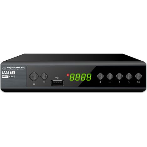Esperanza Dvb-T2 H.265/Hevc Receptor Tv Digital Terrestre Ev111P