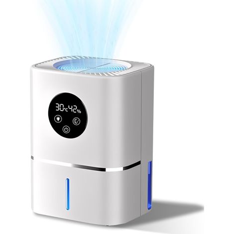 Déshumidificateur d'air silencieux avec écran LED, affichage du taux d'humidité, pour pièces de 5 à 30 m², chambre et salle de bain (1/5)