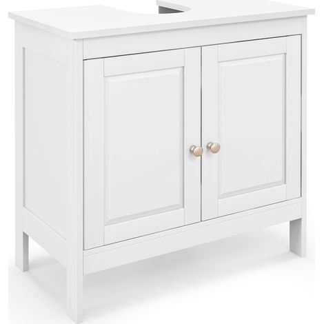 COSTWAY Under Sink Cabinet Freestanding Bathroom Vanity Cabinet w/ 2 Doors (1/5)