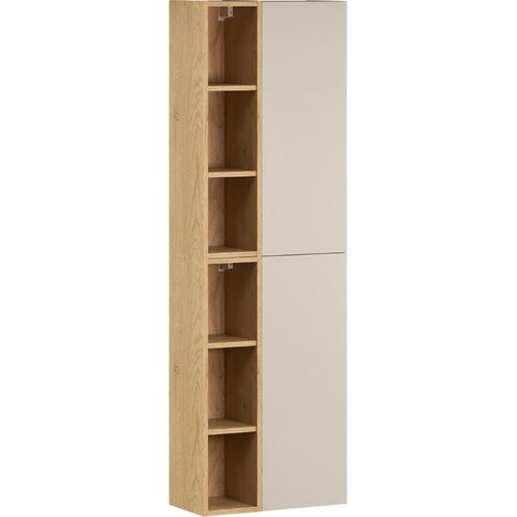 Columna de pared 2 puertas y compartimientos Azel Cachemira y Madera (1/4)