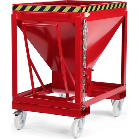 RR Industrietechnik Silowagen Typ RSLF 375dm³ fahrbar RAL 3000 Feuerrot