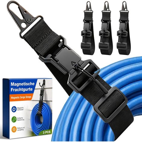 Lot de 3 organiseurs de rallonges de câble, support de tuyau, jusqu'à 45,4 kg  45 cm, organiseur de câbles, enrouleur de câble pour garage, atelier, camping-car (1/5)