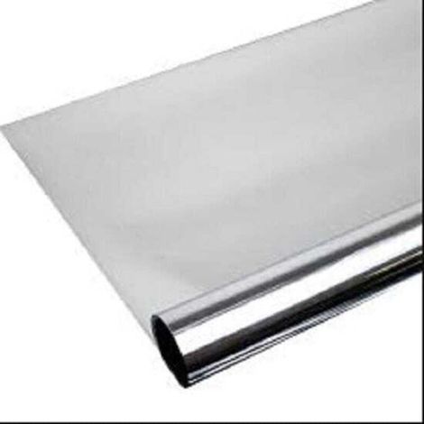 Vtizikl Film pour fenêtre Adhésif Multi-fix - Multi-usages - Protection UV 99% - Anti-chaleur - Effet miroir - Film pour vitres argenté - 45x200cm (1/4)