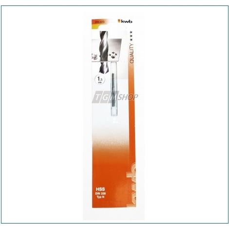 Broca helicoidal kwb 209615 acero rápido 1,5 mm 2 piezas