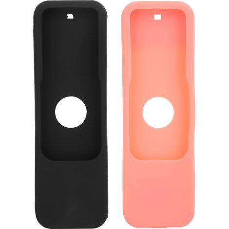 2 Coques Silicone Antidérapantes pour Télécommande TV 4K 4e et 5e Génération, Noir et Rouge (1/5)