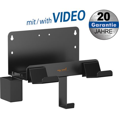 my wall Soporte de Pared para Reproductor Multimedia HZ52WL, para Consolas de Juegos y Accesorios, Compatible con Apple TV Box y Amazon Fire Box, Soporte de Pared para receptores de TV Magenta (1/5)