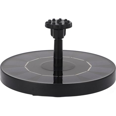Pompe à eau solaire 1W, panneau solaire 130 mm, pompe de fontaine, hauteur de jet 30-50 cm, 6 buses incluses (1/5)