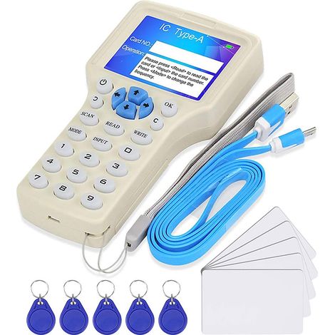 CIFY Lecteur et Copieur RFID/NFC 10 Fréquences avec Écran HD 2,8" pour Cartes ID/IC HID et Cartes Cryptées
