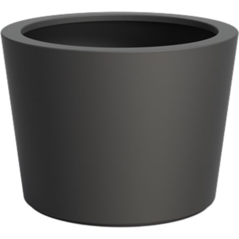 Adezz Conic mit Boden Pflanzgefäß Fiberglas Pflanzkübel 950x700 mm schwarz