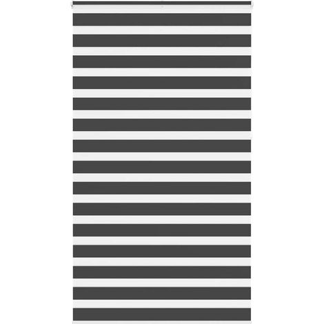 Doppelrollo Schwarz 135x230 cm Stoffbreite 130,9 cm Polyester