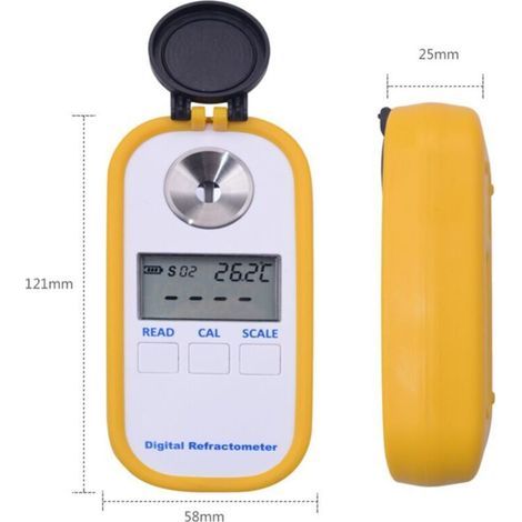 RéFractomèTre de Miel NuméRique Portable 4-En-1 /Eau/Be'/Instrument Mesure Testeur RéFraction DR301