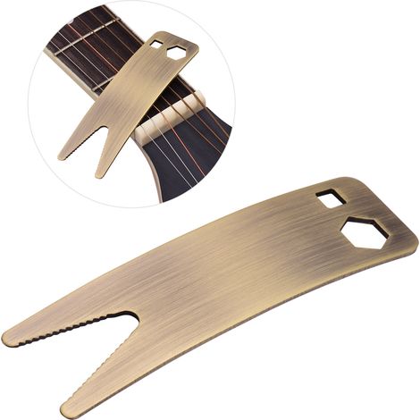 Clé à molette multifonctionnelle pour guitare, outil d'entretien pour guitare avec 1 trou carré et 1 trou hexagonal (1/2)