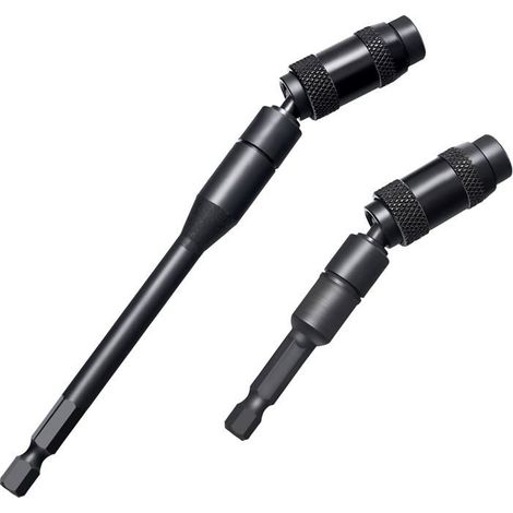 Lot de 2 porte-forets pivotants magnétiques, Porte-embout hexagonal 20°, Support d'embout pour espaces étroits ou coins (1/5)