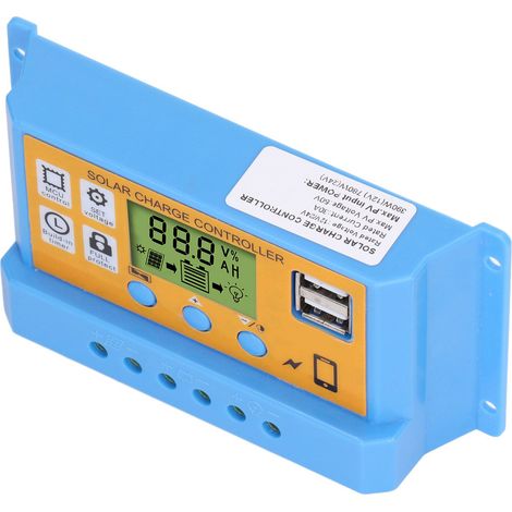 Solarladeregler mit Digitalanzeige, intelligenter Batterieregler, 12 V, 24 V, 30 A, 390 W (12 V), 780 W (24 V) (1/5)