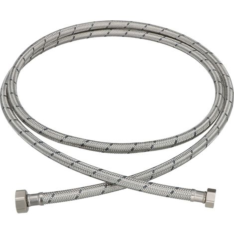 Conector flexible de acero inoxidable de 3/8” y 1/2” para grifos, 200 cm. (1/5)