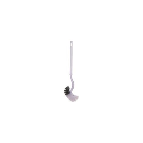 Brosse de toilette, brosse de nettoyage, brosse de toilette, coude en plastique en forme de S, nettoyage des toilettes, montage mural, sans impasses, blanc (1/4)