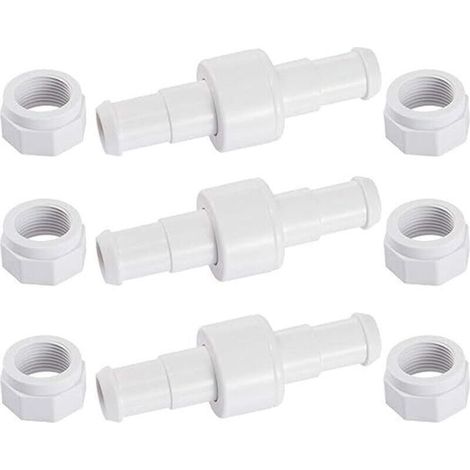 Poweka D20 Lot de 3 Raccords Rotatifs pour Tuyau D'arrosage avec 6 Embouts D15 Compatibles avec Zodiac Polaris 180 280 380 Robot Nettoyeur Piscine