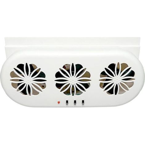 Ventilatore di scarico per auto, 3 ventole, alimentazione solare, USB, ventilazione silenziosa, raffreddamento del radiatore, automobilistico