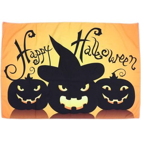 150x 130cm Halloween Party Tapestry Happy Halloween Wall Hanging Home Decor Lightweight Wall Background Painting