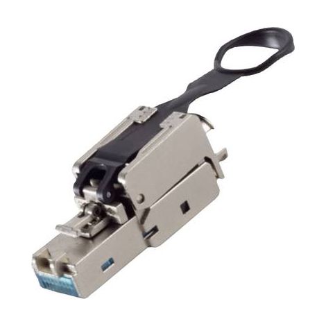 BKL ELECTRONIC FICHE RJ45, SANS OUTIL, EASY PULL, STP, CAT CAT 6A 10121203 MÂLE, DROIT NOMBRE DE PÔLES 8P8C ARGENT 1 PC(S)