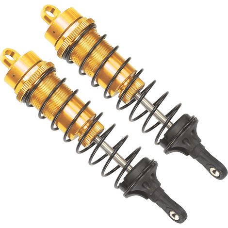 F81004 Stoßdämpferfeder aus Aluminiumlegierung, 125 mm, für TRAXXAS SLASH 2WD RC-Car, Goldfarben (1/5)